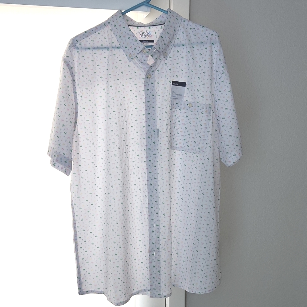 Palm Tree Croft & Barrow Performance Shirt XXL